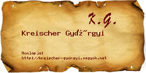 Kreischer Györgyi névjegykártya