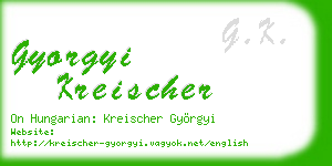 gyorgyi kreischer business card