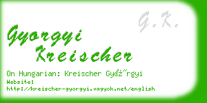 gyorgyi kreischer business card